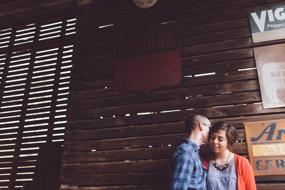 An intimate Booneyville Mill Park Engagement Session