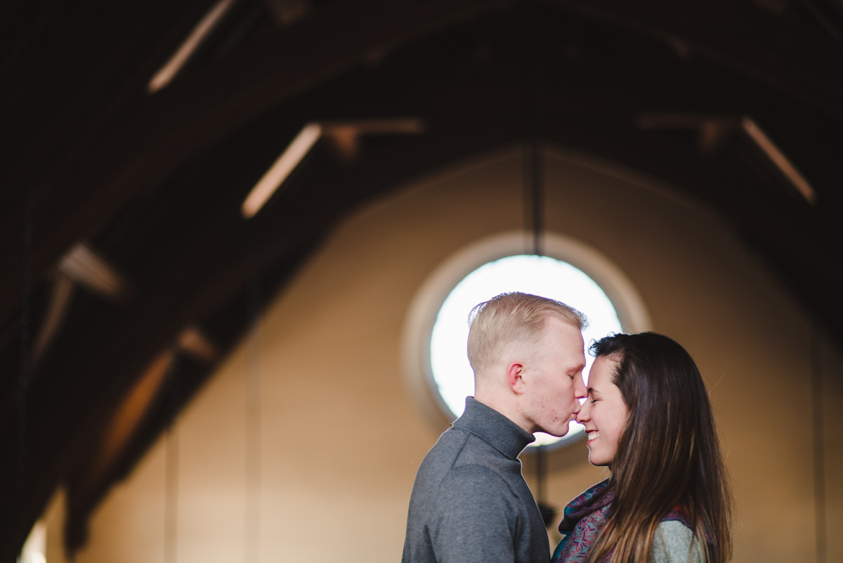 engagement session at Notre Dame University by Westley Leon Studios