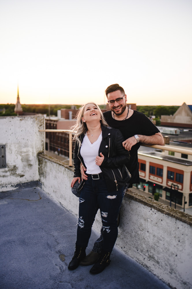 downtown south bend engagement session, South Bend Indiana, engagement photography