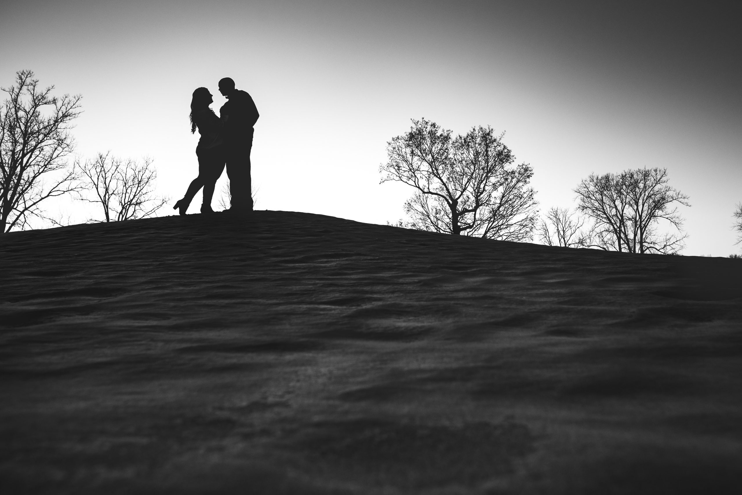 Winter engagement session in Indianapolis epic photo