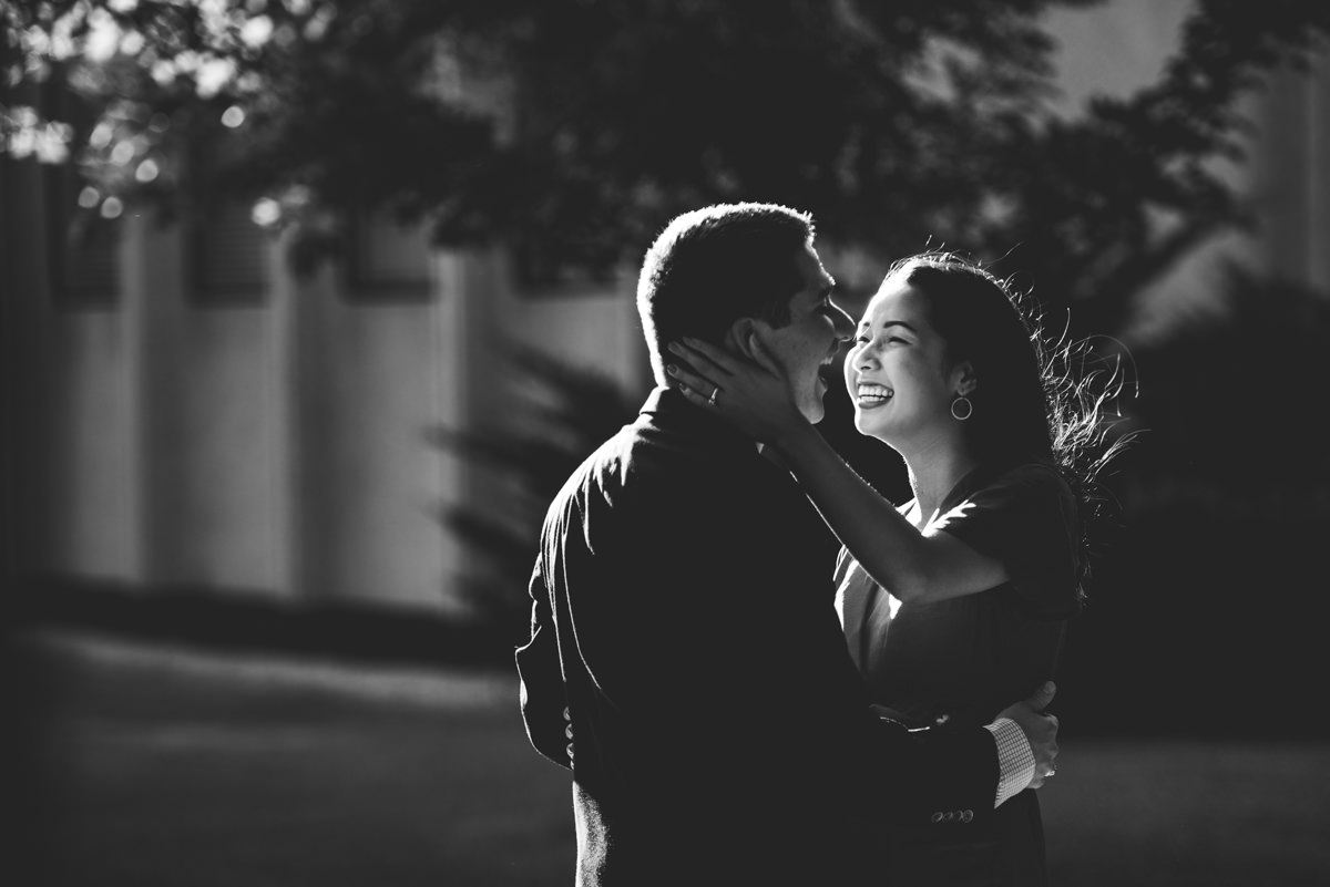 engagement photos at Notre Dame University by Westley Leon Studios, couples photos