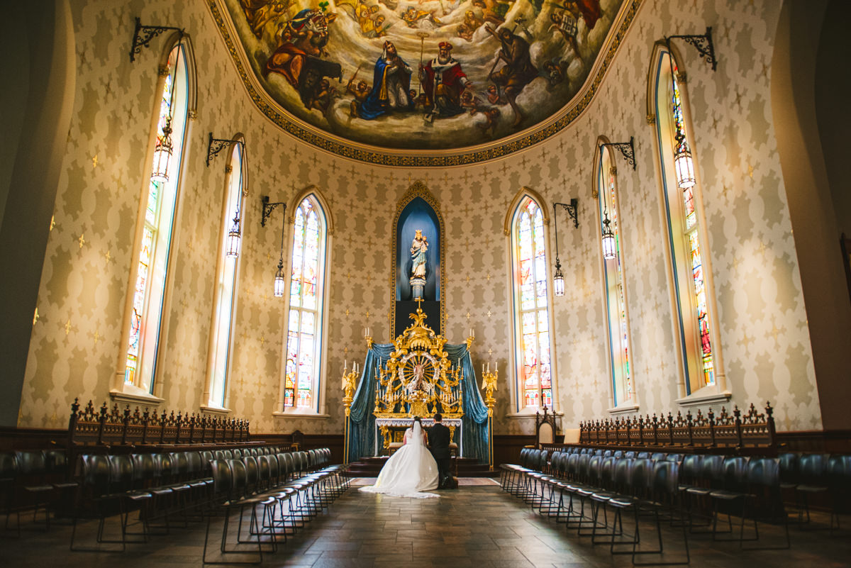 wedding at Notre Dame university
