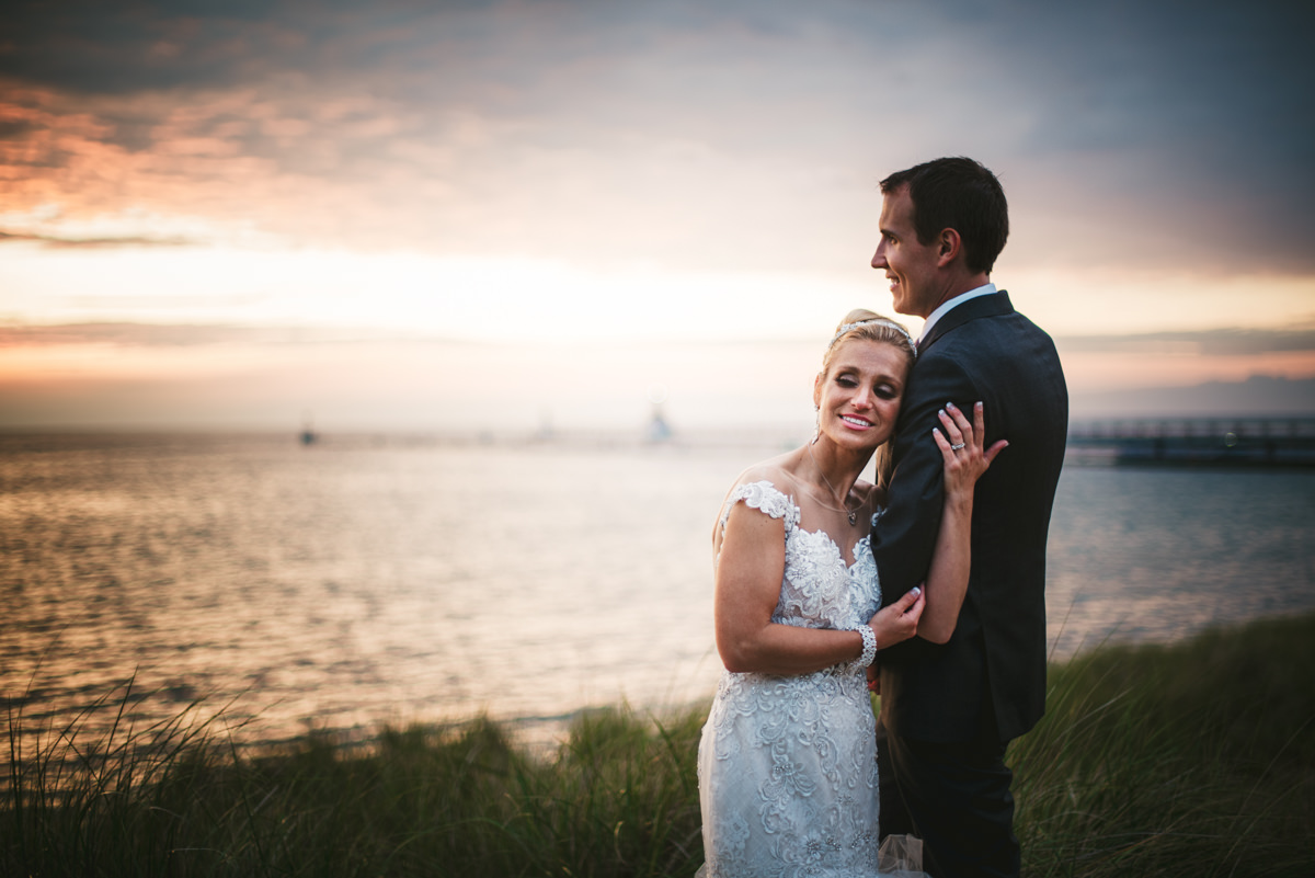 beach wedding at shadowland events in st Joesph michigan